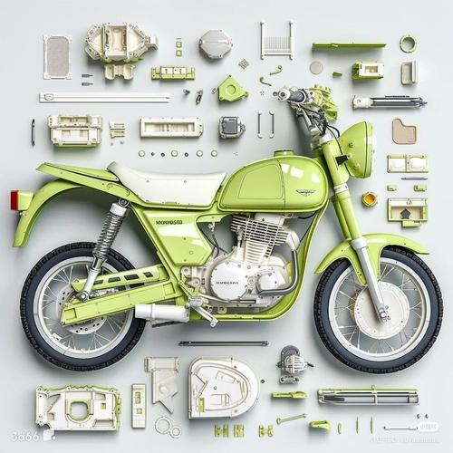 摩托車零件展示 結(jié)構(gòu)分解與設(shè)計(jì)美學(xué)的融合之道